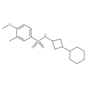 4-Methoxy-3-methyl-N-[1-(oxan-4-yl)azetidin-3-yl]benzenesulfonamide结构式