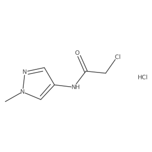 2-Chloro-N-(1-methylpyrazol-4-yl)acetamide;hydrochloride结构式
