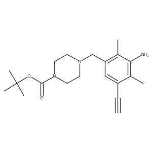 Tert-butyl 4-[(3-amino-5-ethynyl-2,4-dimethylphenyl)methyl]piperazine-1-carboxylate Structure