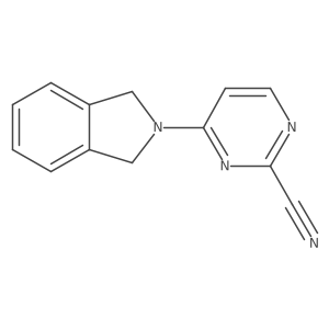 4-(2,3-dihydro-1H-isoindol-2-yl)pyrimidine-2-carbonitrile Structure