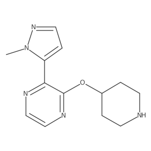 2-(1-methyl-1H-pyrazol-5-yl)-3-(piperidin-4-yloxy)pyrazine结构式