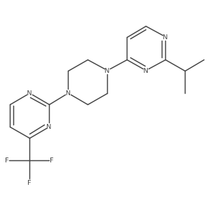 2-{4-[2-(Propan-2-yl)pyrimidin-4-yl]piperazin-1-yl}-4-(trifluoromethyl)pyrimidine Structure
