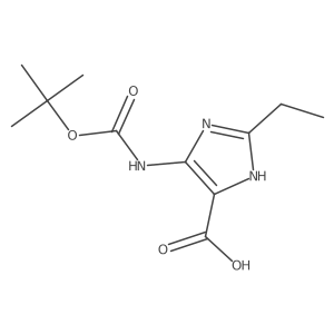 5-{[(tert-butoxy)carbonyl]amino}-2-ethyl-1H-imidazole-4-carboxylic acid Structure