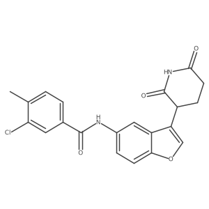 3-Chloro-N-[3-(2,6-dioxo-3-piperidyl)-5-benzofuryl]-4-methylbenzamide结构式