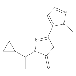 1-(1-cyclopropylethyl)-3-(1-methyl-1H-pyrazol-5-yl)-4,5-dihydro-1H-pyrazol-5-one Structure