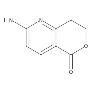 2-Amino-7,8-dihydro-5H-pyrano[4,3-b]pyridin-5-one结构式