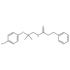 benzyl N-[2-(4-bromophenyl)sulfanyl-2-methyl-propyl]carbamate结构式