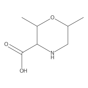 rac-(2R,6R)-2,6-dimethylmorpholine-3-carboxylic acid Structure