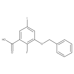 3-(Benzyloxy)-2-fluoro-5-iodobenzoic acid结构式