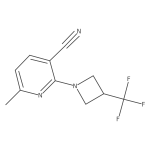 6-Methyl-2-[3-(trifluoromethyl)azetidin-1-yl]pyridine-3-carbonitrile Structure