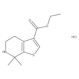 Ethyl 7,7-dimethyl-4,5,6,7-tetrahydrothieno[2,3-c]pyridine-3-carboxylate hydrochloride Structure