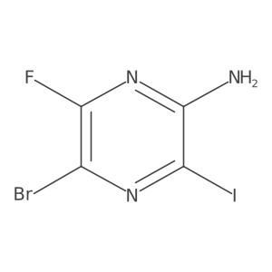 5-Bromo-6-fluoro-3-iodopyrazin-2-amine Structure