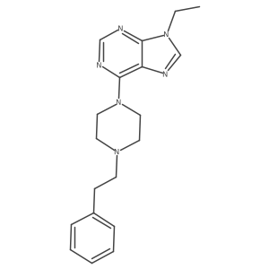 9-ethyl-6-[4-(2-phenylethyl)piperazin-1-yl]-9H-purine Structure