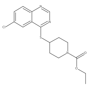 Ethyl 4-((6-chloro-4-quinazolinyl)thio)-1-piperidinecarboxylate结构式