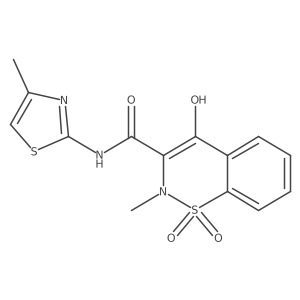 4-hydroxy-2-methyl-N-(4-methyl-1,3-thiazol-2-yl)-2H-1,2-benzothiazine-3-carboxamide 1,1-dioxide结构式