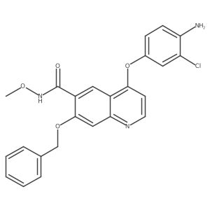 N6-Methoxy-4-(4-amino-3-chlorophenoxy)-7-benzyloxy-6-quinolinecarboxamide Structure