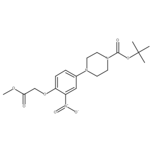 4-[4-(2-Methoxy-2-oxoethoxy)-3-nitrophenyl]-1-piperazinecarboxylic acid 1,1-dimethylethyl ester结构式