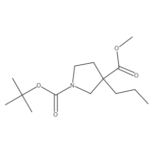 1-(1,1-Dimethylethyl) 3-methyl 3-propyl-1,3-pyrrolidinedicarboxylate结构式