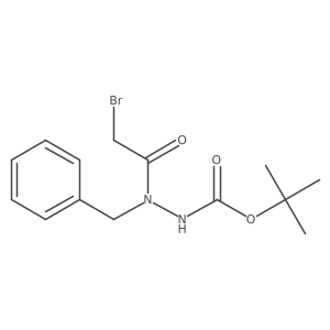 N'-Benzyl-N'-(2-bromoacetyl)-hydrazinecarboxylic acid tert-butyl ester结构式