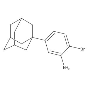 2-Bromo-5-[(3s,5s,7s)-tricyclo[3.3.1.1~3,7~]dec-1-yl]aniline结构式