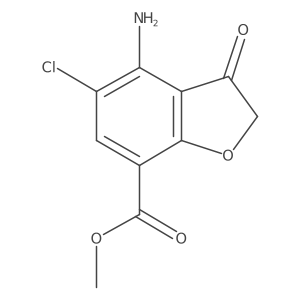 Methyl 4-amino-5-chloro-3-oxo-2,3-dihydrobenzofuran-7-carboxylate结构式