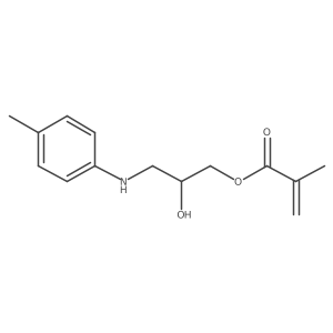 2-Hydroxy-3-[(4-methylphenyl)amino]propyl 2-methyl-2-propenoate结构式