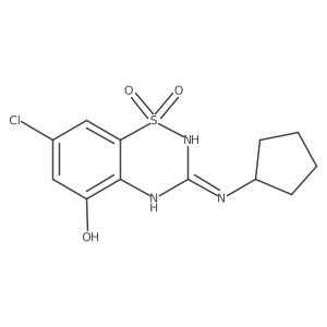 7-chloro-3-(cyclopentylamino)-4H-1,2,4-benzothiadiazin-5-ol 1,1-dioxide Structure