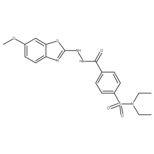 N,N-diethyl-4-(2-(6-methoxybenzo[d]thiazol-2-yl)hydrazinecarbonyl)benzenesulfonamide结构式