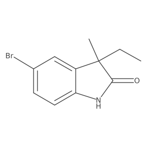 5-Bromo-3-ethyl-1,3-dihydro-3-methyl-2H-indol-2-one Structure