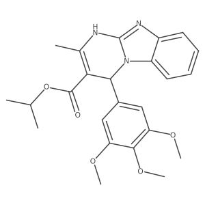Isopropyl 2-methyl-4-(3,4,5-trimethoxyphenyl)-1,4-dihydropyrimido[1,2-a]benzimidazole-3-carboxylate Structure