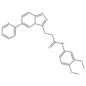 N-(3,4-dimethoxyphenyl)-2-{[6-(pyridin-2-yl)-[1,2,4]triazolo[4,3-b]pyridazin-3-yl]sulfanyl}acetamide结构式