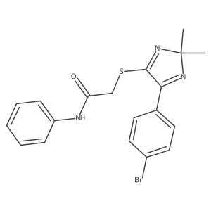 2-((5-(4-bromophenyl)-2,2-dimethyl-2H-imidazol-4-yl)thio)-N-phenylacetamide结构式