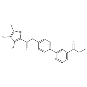 methyl 2-[4-[(3,4-dichloro-5-methyl-1H-pyrrole-2-carbonyl)amino]phenyl]pyridine-4-carboxylate Structure
