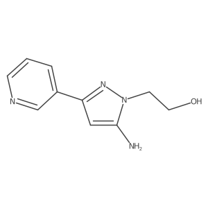 2-[5-amino-3-(pyridin-3-yl)-1H-pyrazol-1-yl]ethan-1-ol结构式