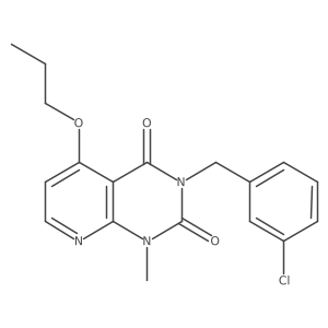 3-(3-chlorobenzyl)-1-methyl-5-propoxypyrido[2,3-d]pyrimidine-2,4(1H,3H)-dione结构式