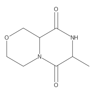 (7R)-Hexahydro-7-methylpyrazino[2,1-c][1,4]oxazine-6,9-dione结构式