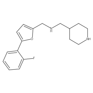 1-[5-(2-fluorophenyl)furan-2-yl]-N-(piperidin-4-ylmethyl)methanamine结构式
