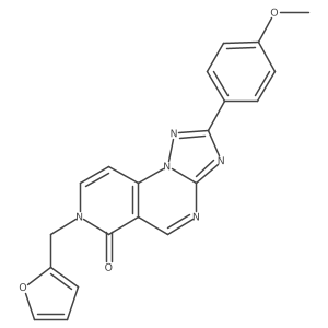 7-(2-furylmethyl)-2-(4-methoxyphenyl)pyrido[3,4-e][1,2,4]triazolo[1,5-a]pyrimidin-6(7H)-one结构式