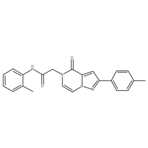 2-(4-oxo-2-(p-tolyl)pyrazolo[1,5-a]pyrazin-5(4H)-yl)-N-(o-tolyl)acetamide结构式