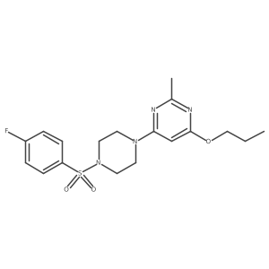4-(4-((4-Fluorophenyl)sulfonyl)piperazin-1-yl)-2-methyl-6-propoxypyrimidine Structure