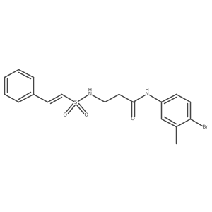 N-(4-bromo-3-methylphenyl)-3-(2-phenylethenesulfonamido)propanamide结构式
