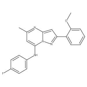 N-(4-fluorophenyl)-2-(2-methoxyphenyl)-5-methylpyrazolo[1,5-a]pyrimidin-7-amine结构式