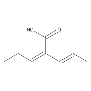2-(1-Propen-1-yl)-2-pentenoic acid Structure