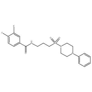 3,4-difluoro-N-(3-((4-phenylpiperazin-1-yl)sulfonyl)propyl)benzamide结构式