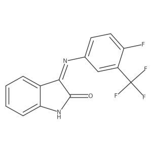 3-((4-Fluoro-3-(trifluoromethyl)phenyl)imino)indolin-2-one Structure