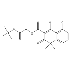 tert-Butyl N-((5-chloro-4-hydroxy-1,1-dimethyl-2-oxo-naphthalen-3-yl)carbonyl)glycinate Structure