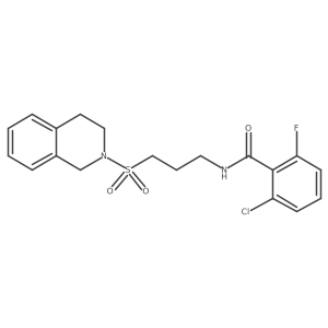 2-chloro-6-fluoro-N-[3-(1,2,3,4-tetrahydroisoquinoline-2-sulfonyl)propyl]benzamide Structure