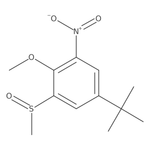 5-Tert-butyl-1-methanesulphinyl-2-methoxy-3-nitro-benzene结构式