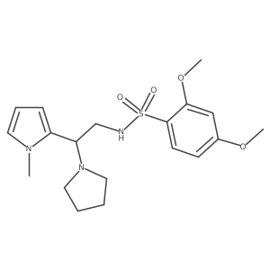 2,4-dimethoxy-N-[2-(1-methyl-1H-pyrrol-2-yl)-2-(pyrrolidin-1-yl)ethyl]benzene-1-sulfonamide结构式