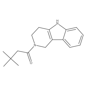 3,3-dimethyl-1-{1H,2H,3H,4H,5H-pyrido[4,3-b]indol-2-yl}butan-1-one结构式